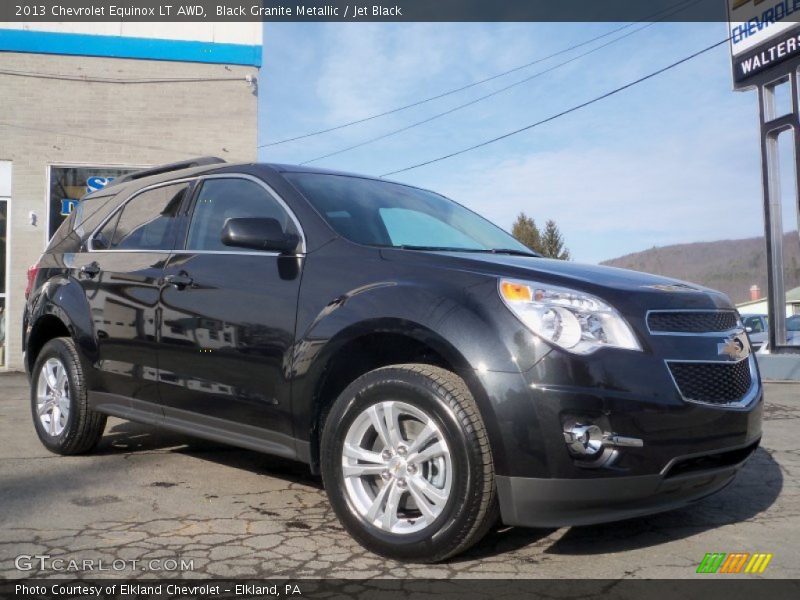 Black Granite Metallic / Jet Black 2013 Chevrolet Equinox LT AWD