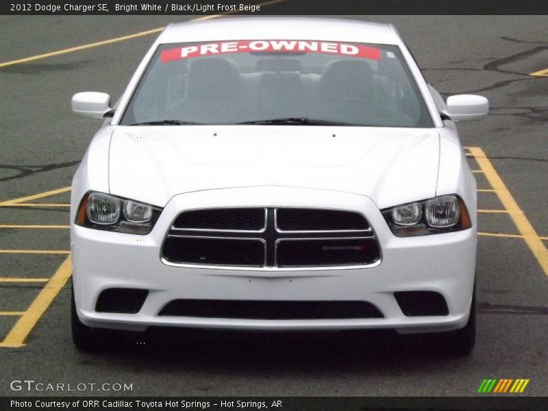 Bright White / Black/Light Frost Beige 2012 Dodge Charger SE