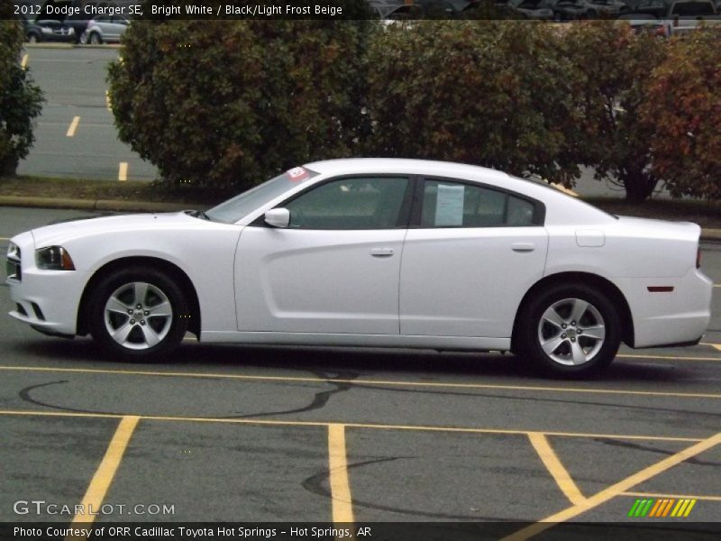 Bright White / Black/Light Frost Beige 2012 Dodge Charger SE