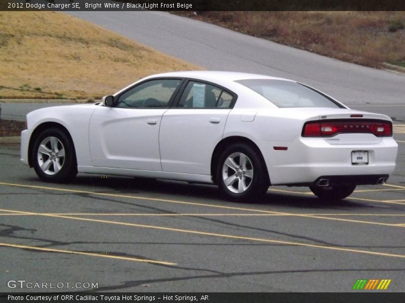 Bright White / Black/Light Frost Beige 2012 Dodge Charger SE