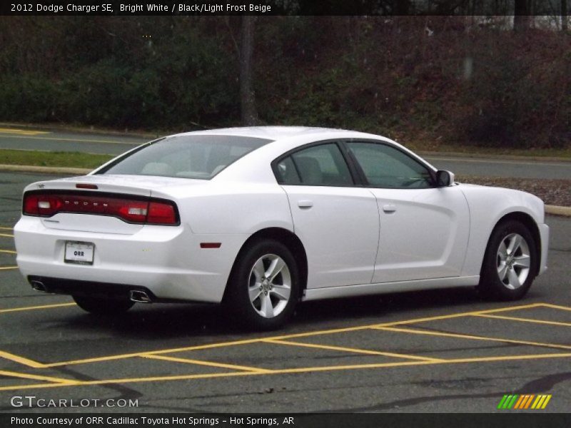 Bright White / Black/Light Frost Beige 2012 Dodge Charger SE