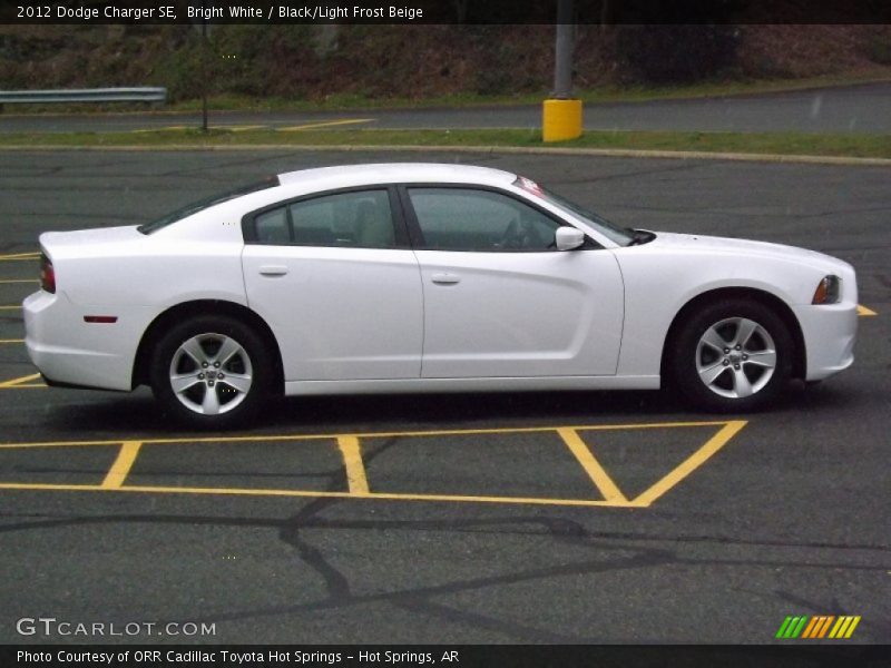 Bright White / Black/Light Frost Beige 2012 Dodge Charger SE