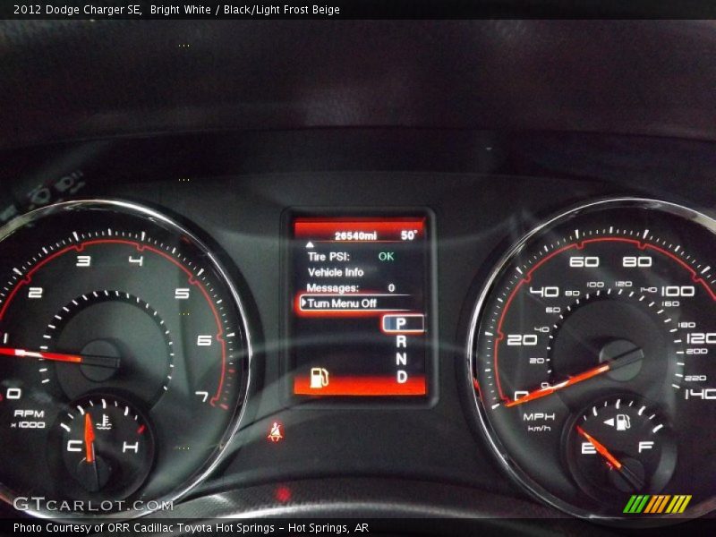 Bright White / Black/Light Frost Beige 2012 Dodge Charger SE