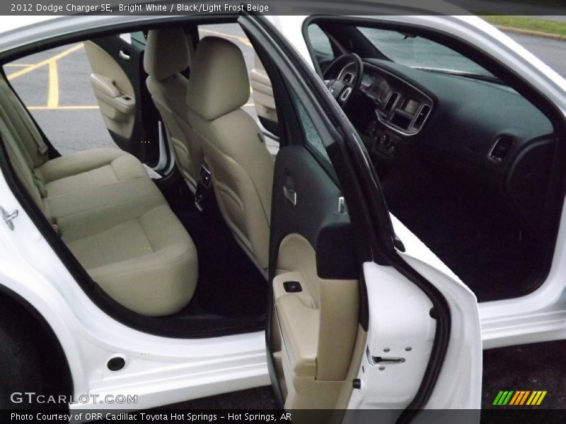 Bright White / Black/Light Frost Beige 2012 Dodge Charger SE
