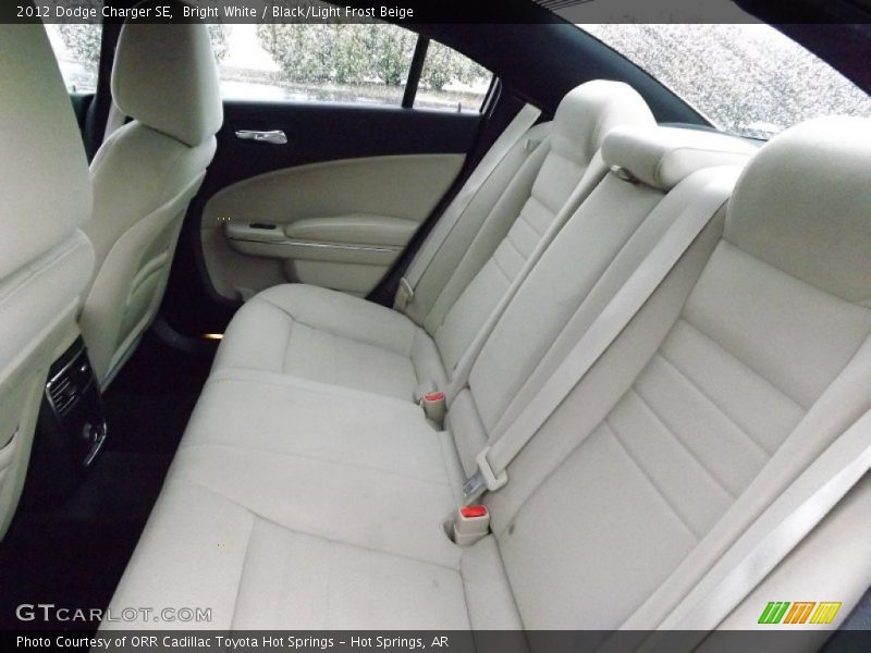 Bright White / Black/Light Frost Beige 2012 Dodge Charger SE