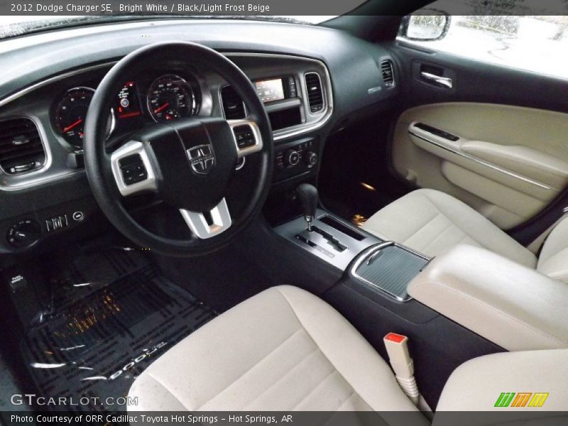 Black/Light Frost Beige Interior - 2012 Charger SE 