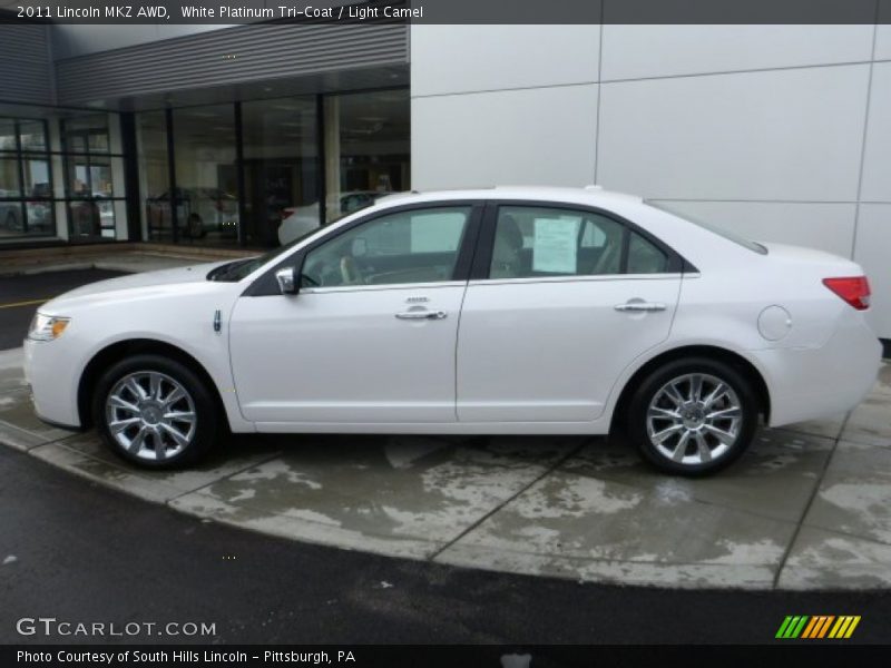 White Platinum Tri-Coat / Light Camel 2011 Lincoln MKZ AWD