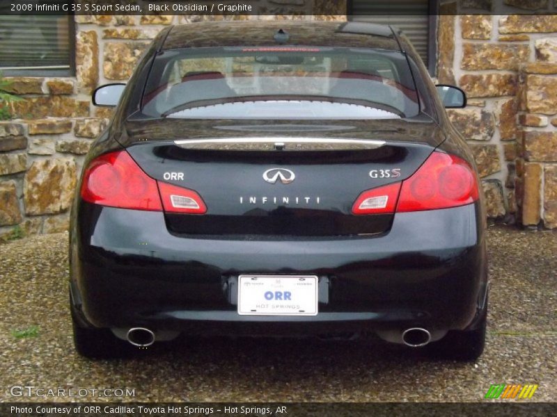 Black Obsidian / Graphite 2008 Infiniti G 35 S Sport Sedan