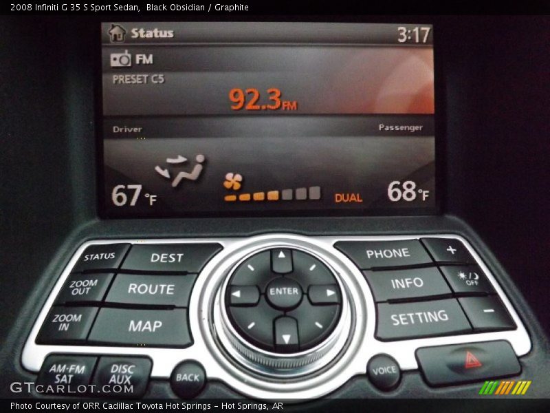 Controls of 2008 G 35 S Sport Sedan