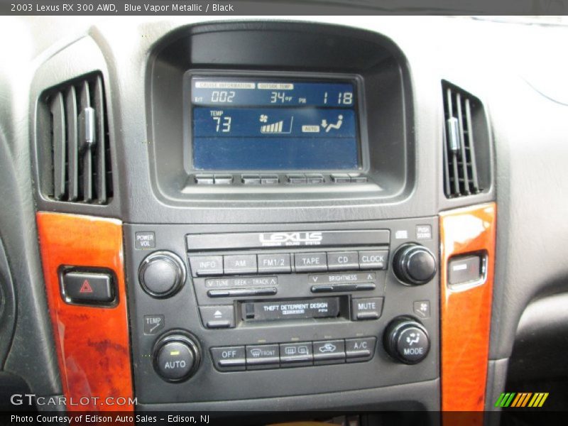 Controls of 2003 RX 300 AWD