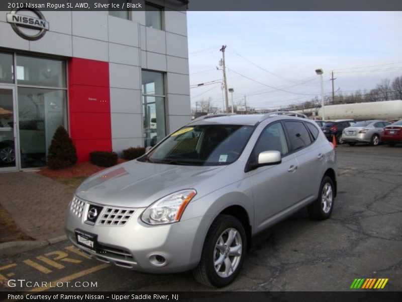 Silver Ice / Black 2010 Nissan Rogue SL AWD