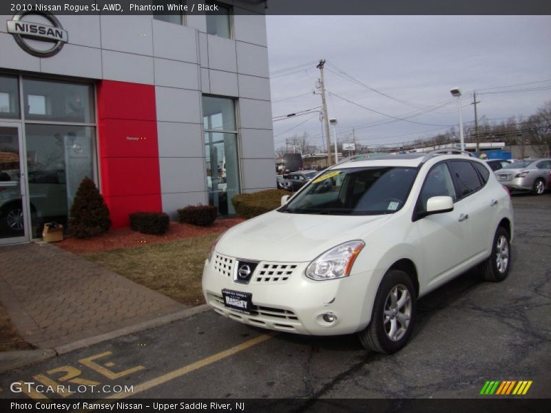 Phantom White / Black 2010 Nissan Rogue SL AWD
