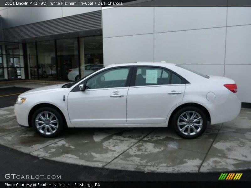 White Platinum Tri-Coat / Dark Charcoal 2011 Lincoln MKZ FWD