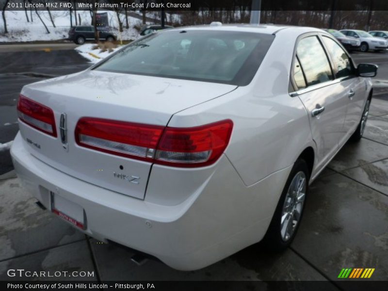 White Platinum Tri-Coat / Dark Charcoal 2011 Lincoln MKZ FWD