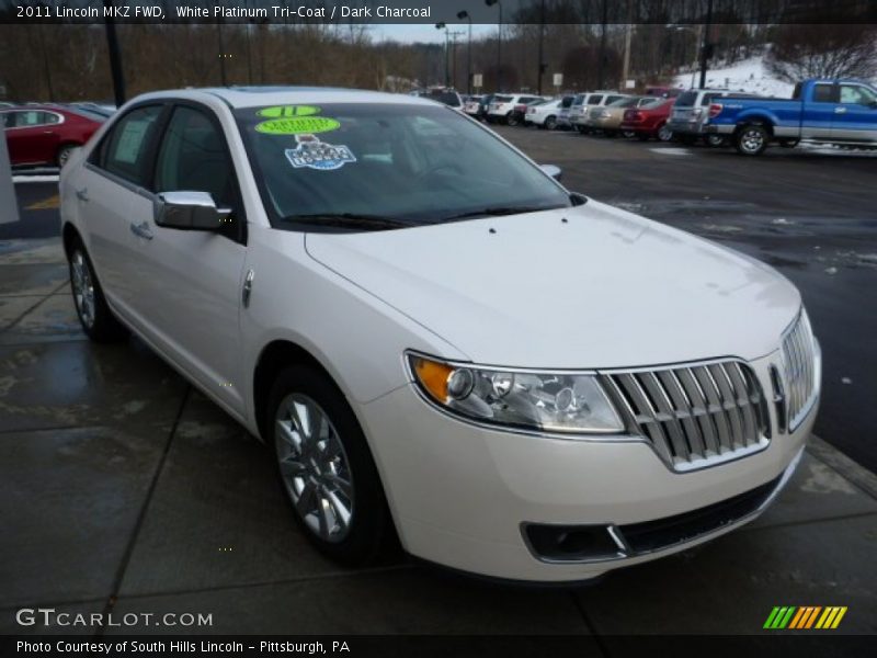 White Platinum Tri-Coat / Dark Charcoal 2011 Lincoln MKZ FWD