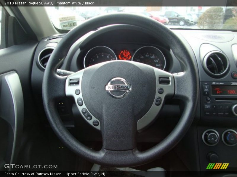 Phantom White / Black 2010 Nissan Rogue SL AWD