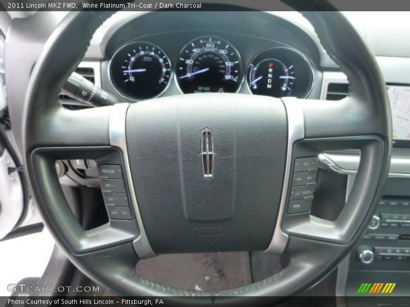 White Platinum Tri-Coat / Dark Charcoal 2011 Lincoln MKZ FWD