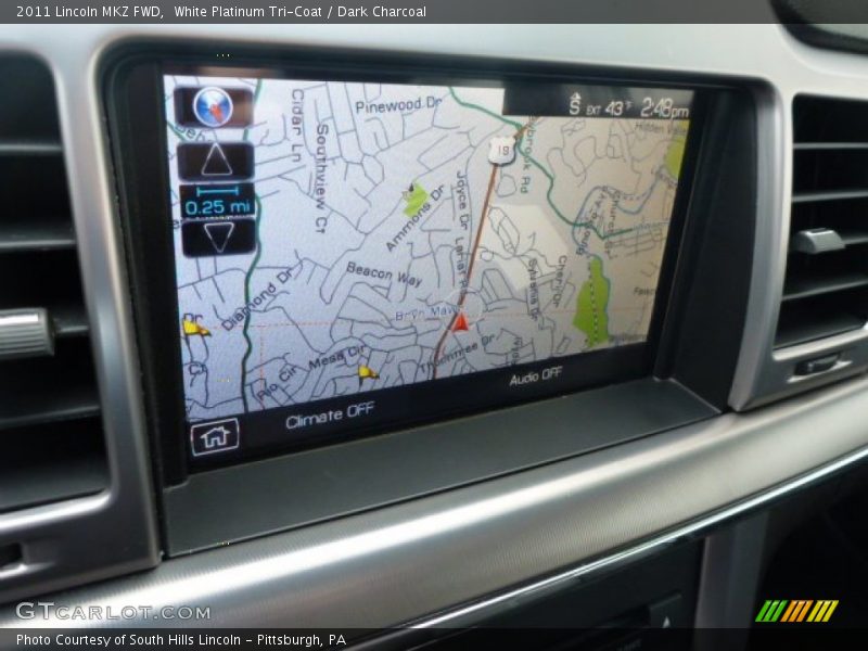 White Platinum Tri-Coat / Dark Charcoal 2011 Lincoln MKZ FWD