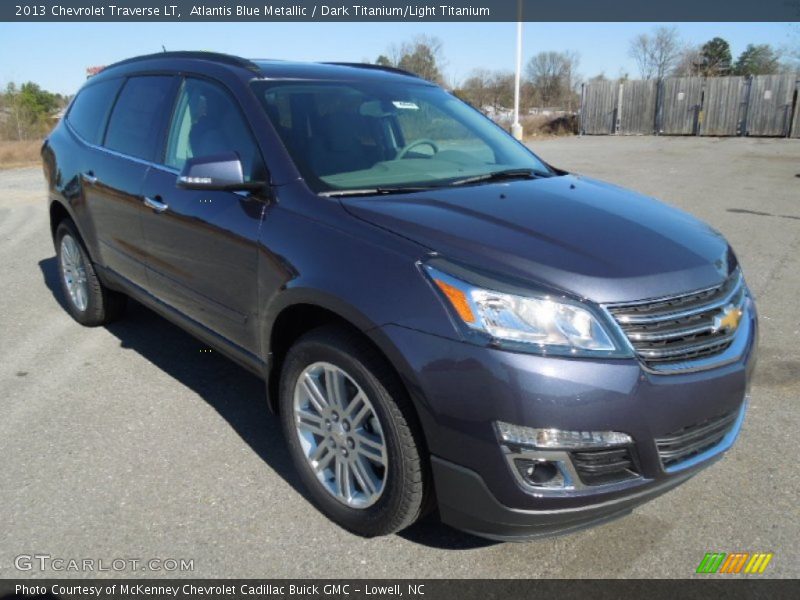 Atlantis Blue Metallic / Dark Titanium/Light Titanium 2013 Chevrolet Traverse LT