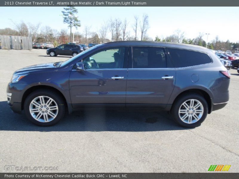 Atlantis Blue Metallic / Dark Titanium/Light Titanium 2013 Chevrolet Traverse LT