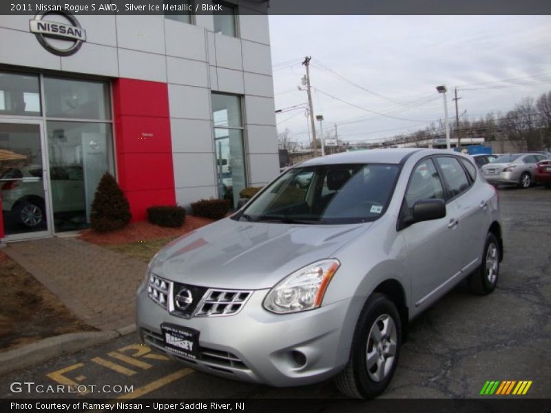 Silver Ice Metallic / Black 2011 Nissan Rogue S AWD