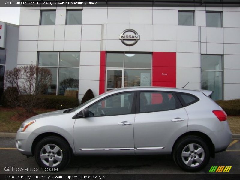 Silver Ice Metallic / Black 2011 Nissan Rogue S AWD