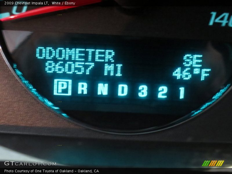White / Ebony 2009 Chevrolet Impala LT