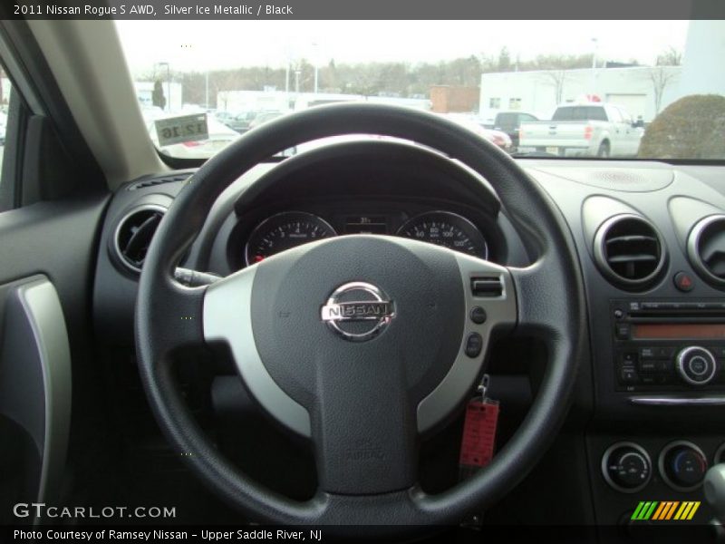Silver Ice Metallic / Black 2011 Nissan Rogue S AWD