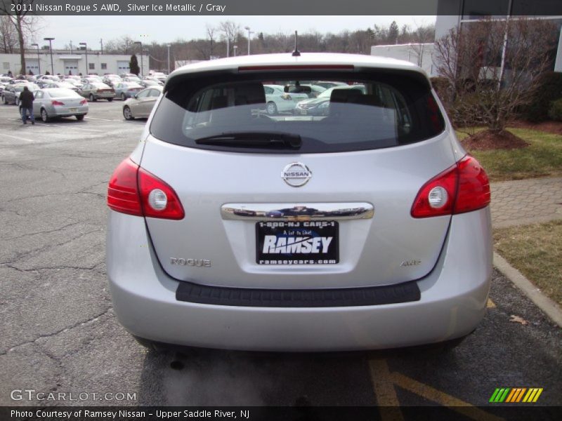 Silver Ice Metallic / Gray 2011 Nissan Rogue S AWD