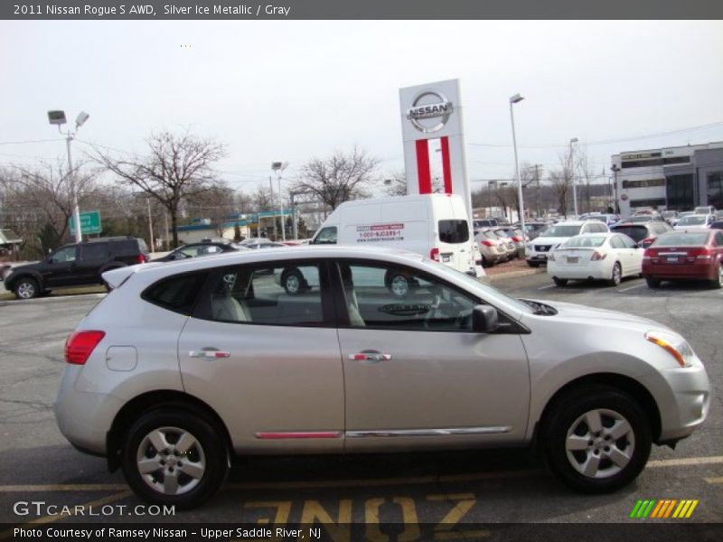 Silver Ice Metallic / Gray 2011 Nissan Rogue S AWD
