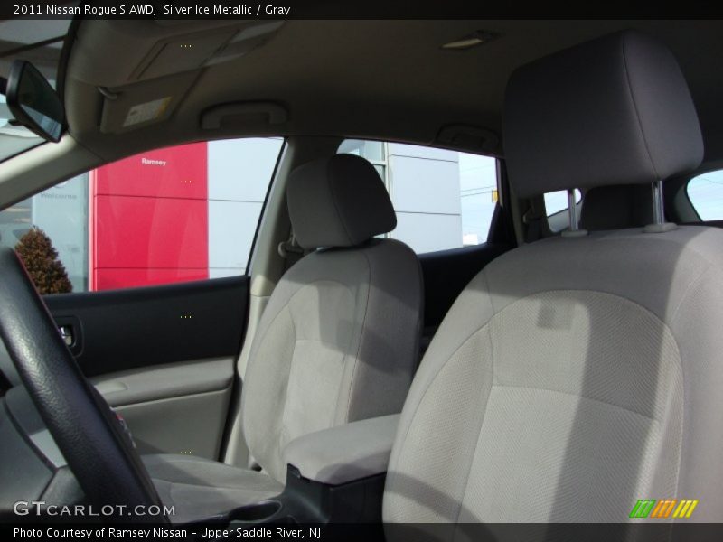 Silver Ice Metallic / Gray 2011 Nissan Rogue S AWD