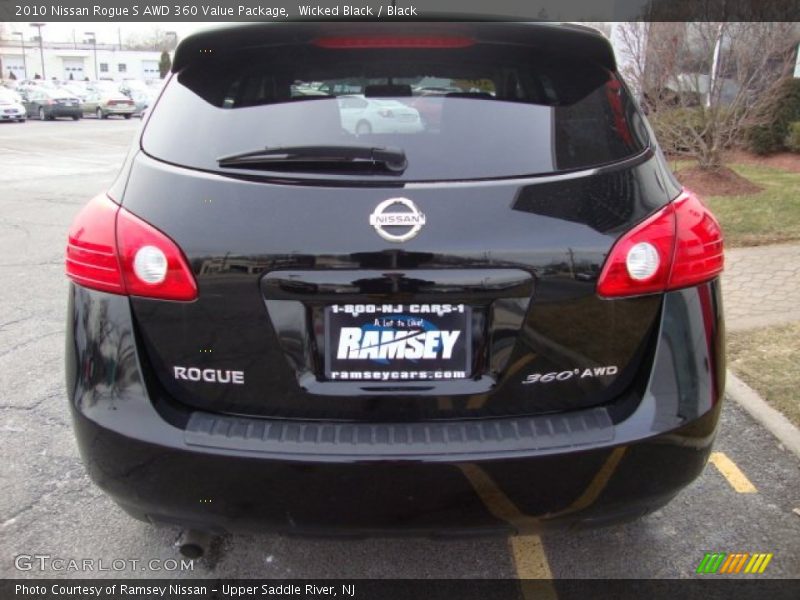 Wicked Black / Black 2010 Nissan Rogue S AWD 360 Value Package