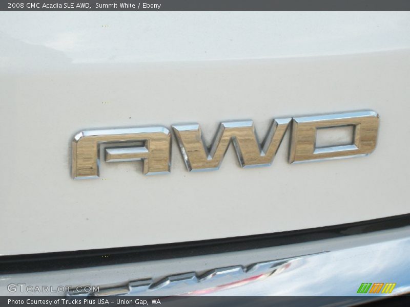 Summit White / Ebony 2008 GMC Acadia SLE AWD
