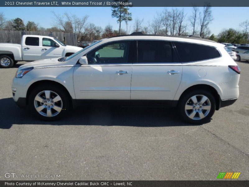 White Diamond Tricoat / Ebony/Mojave 2013 Chevrolet Traverse LTZ
