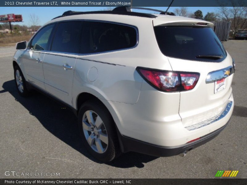 White Diamond Tricoat / Ebony/Mojave 2013 Chevrolet Traverse LTZ