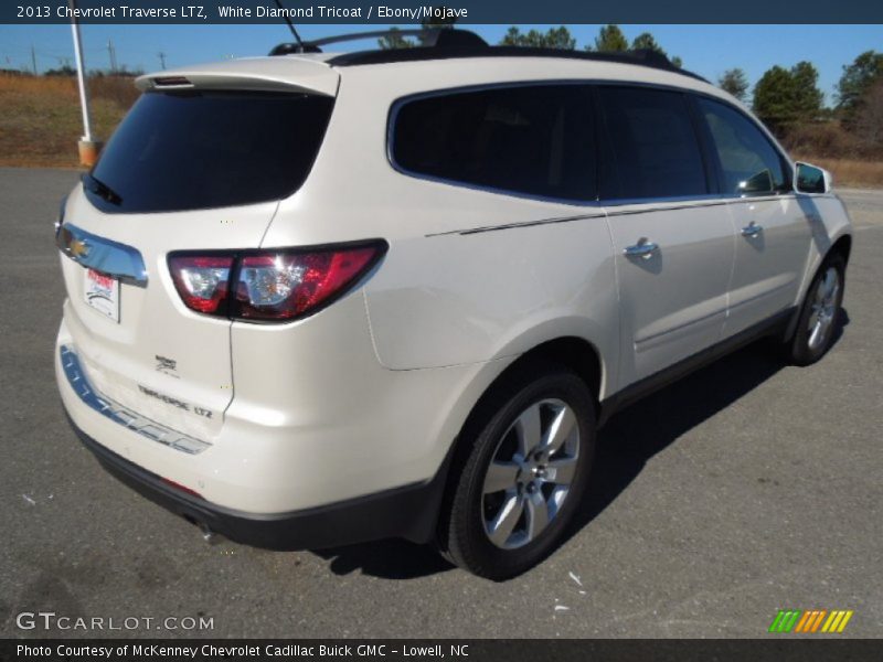 White Diamond Tricoat / Ebony/Mojave 2013 Chevrolet Traverse LTZ