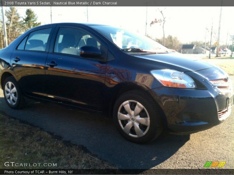 Nautical Blue Metallic / Dark Charcoal 2008 Toyota Yaris S Sedan