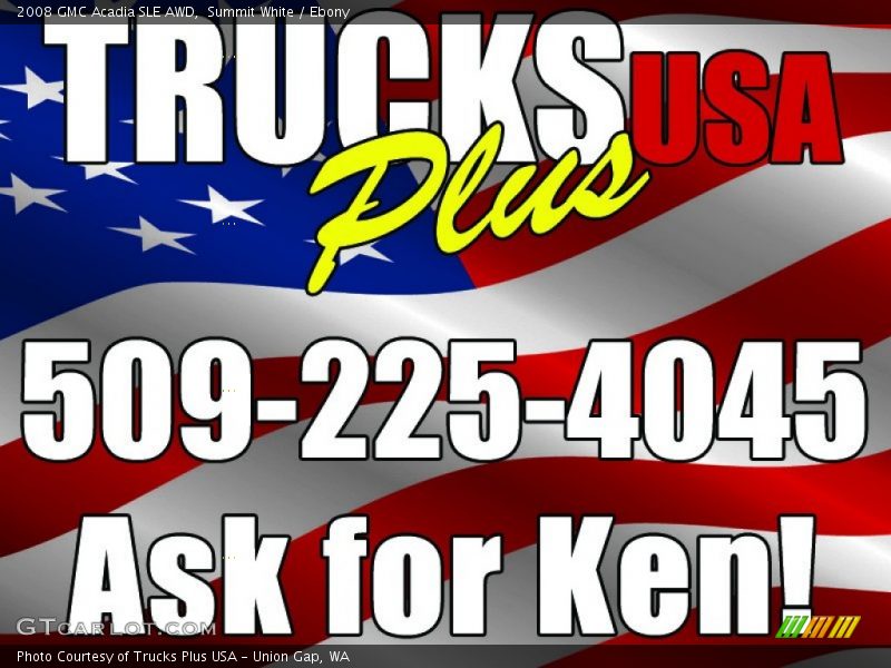 Summit White / Ebony 2008 GMC Acadia SLE AWD