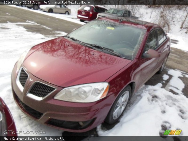 Performance Red Metallic / Ebony 2010 Pontiac G6 GT Sedan