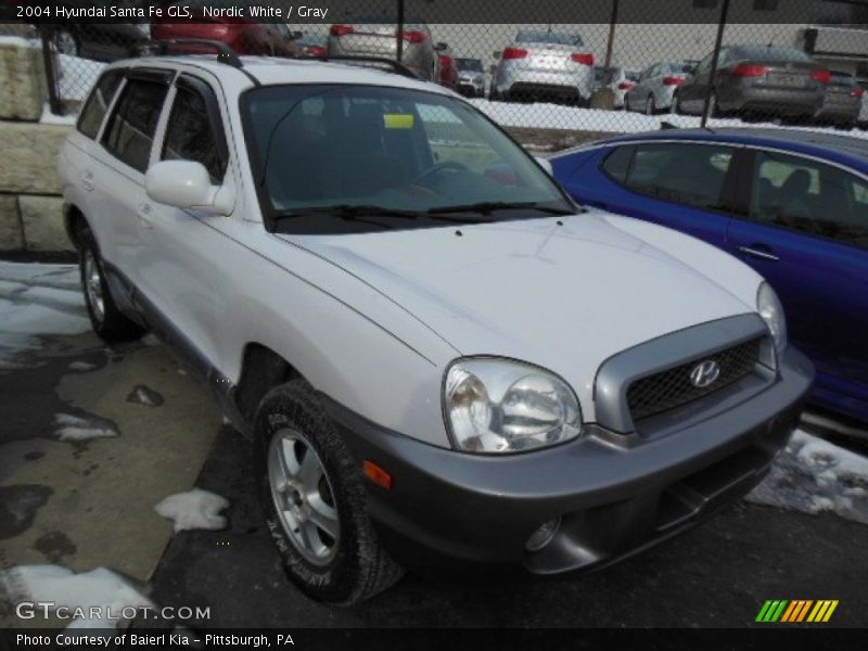 Nordic White / Gray 2004 Hyundai Santa Fe GLS