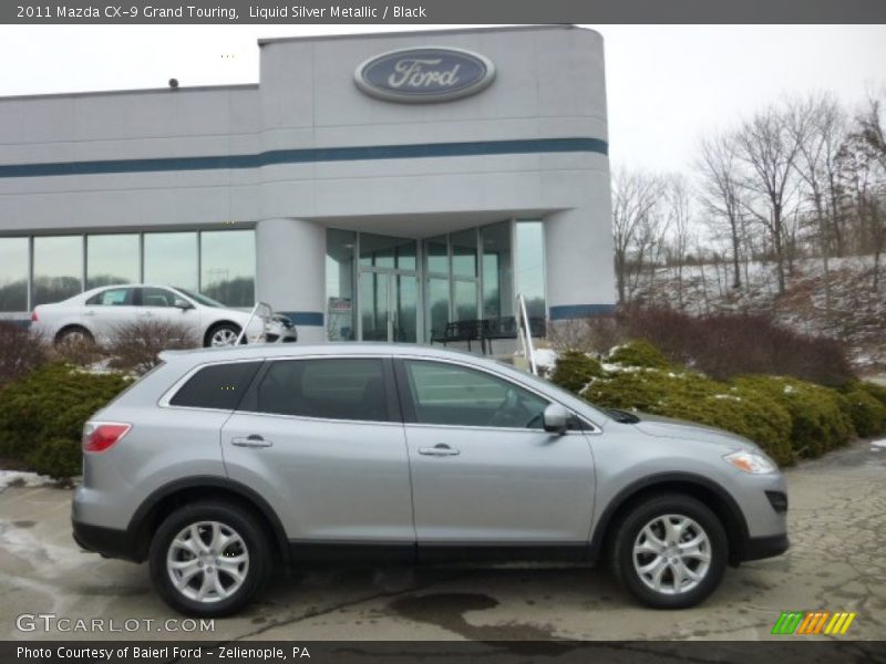 Liquid Silver Metallic / Black 2011 Mazda CX-9 Grand Touring