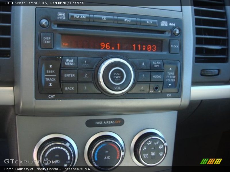 Red Brick / Charcoal 2011 Nissan Sentra 2.0 S