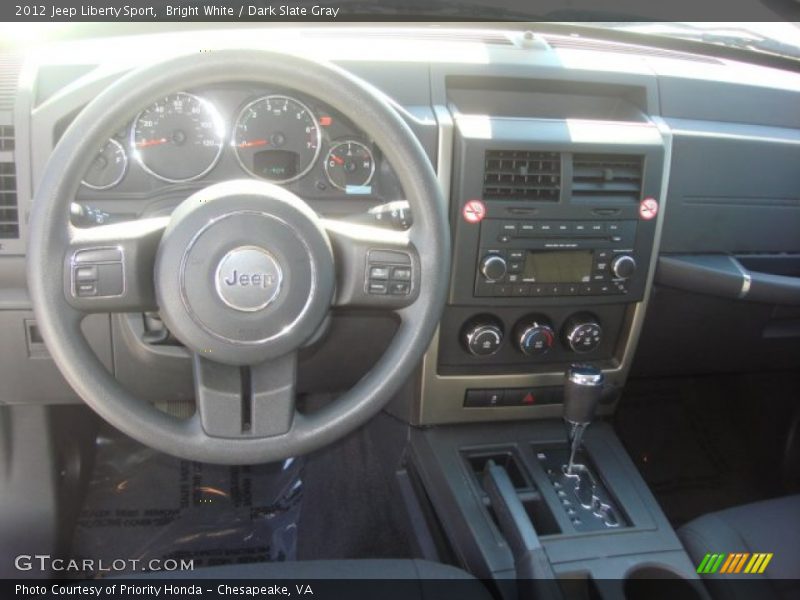 Bright White / Dark Slate Gray 2012 Jeep Liberty Sport