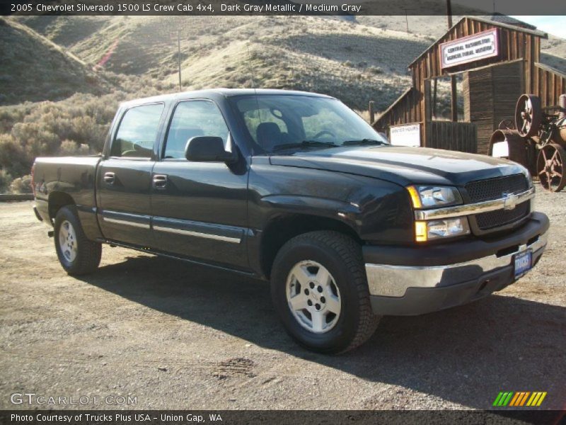 Dark Gray Metallic / Medium Gray 2005 Chevrolet Silverado 1500 LS Crew Cab 4x4