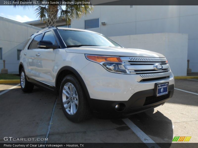 White Suede / Medium Light Stone 2011 Ford Explorer XLT