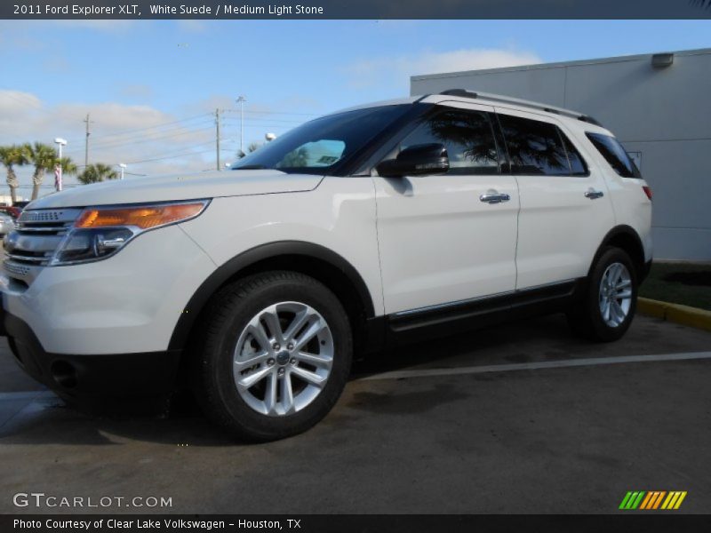 White Suede / Medium Light Stone 2011 Ford Explorer XLT
