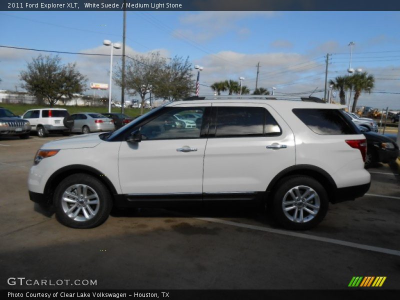 White Suede / Medium Light Stone 2011 Ford Explorer XLT