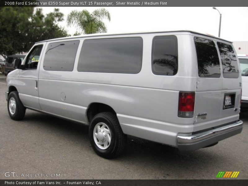 Silver Metallic / Medium Flint 2008 Ford E Series Van E350 Super Duty XLT 15 Passenger