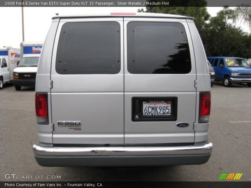 Silver Metallic / Medium Flint 2008 Ford E Series Van E350 Super Duty XLT 15 Passenger