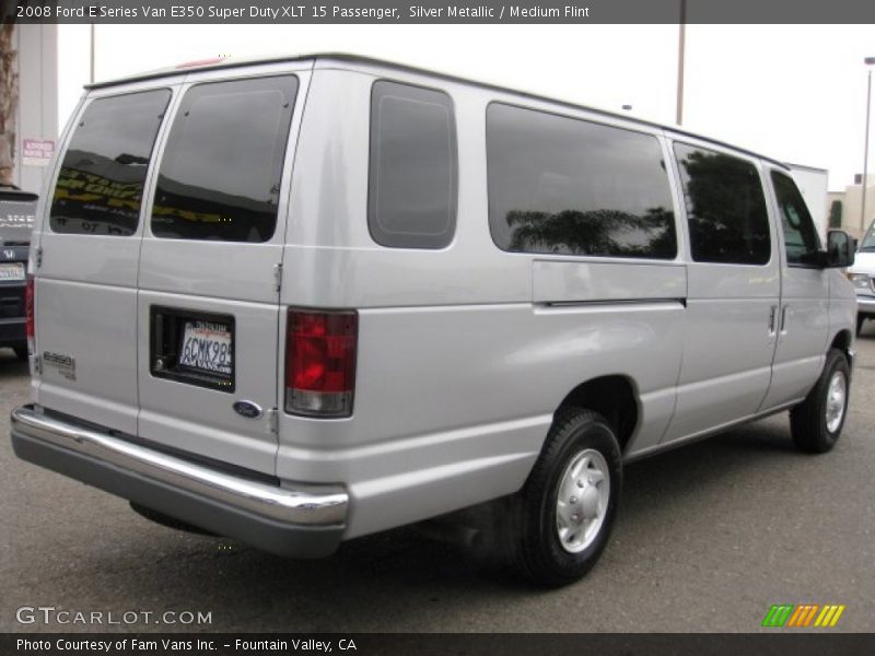 Silver Metallic / Medium Flint 2008 Ford E Series Van E350 Super Duty XLT 15 Passenger